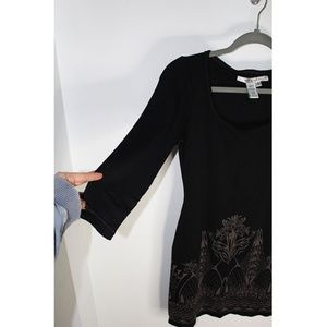 MAX STUDIO mid-sleeve Dress w/ Print